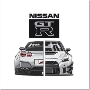 Widebody Nissan Skyline GTR R35 Posters and Art